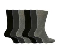 sockshop Gentle Grip - Chaussettes Hommes Non Élastiques 12 Paires - Noir Marine Gris MGG101, EU 39-45