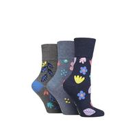 SockShop Gentle Grip Femme Colourburst Chaussettes Paquet de 3