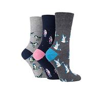 SockShop Gentle Grip Femme Fun Feet Chaussettes Paquet de 3 Amoureux 37-42