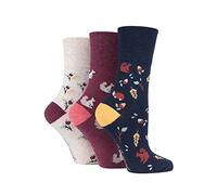 SockShop Gentle Grip Femme Fun Feet Chaussettes Paquet de 3 Feuilles d'automne 37-42