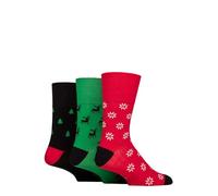 SockShop Gentle Grip Homme Chaussettes de Noël en coton Paquet de 3
