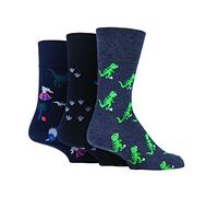 SockShop Gentle Grip Homme Fun Feet Chaussettes Paquet de 3 Dinosaure 39-45