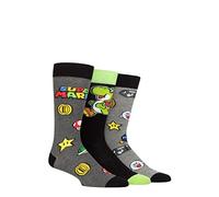 SockShop Homme Femme et Enfants Super Mario Ennemis, Mises sous tension et Yoshi Chaussettes en coton Paquet de 3 Multi 31-36 Enfant