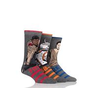 SockShop Hommes 3 Paires Star Wars nouveaux héros BB-8, Rey et Finn Chaussettes Assorti 40-45