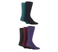 SockShop Hommes Chaussettes en bambou naturel coloré et coloré à motifs divers modèles pour un usage quotidien Taille 40-45 Multipack de 5 - Royales Côtes 40-45