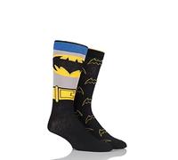 SockShop Hommes DC Comics Mix Batman Chaussettes - 2 Paires Assorti 40-45