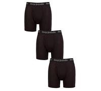 SockShop Lazy Panda Homme Bambou Boxer Shorts Paquet de 3 Noir Moyen