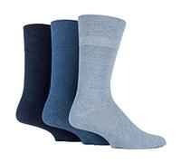 SockShop Lot de 3 paires de chaussettes non élastiques pour homme Taille 39-45 - Bleu -