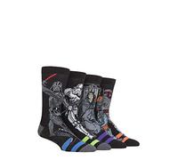 SockShop Mens 4 paires Disney Star Wars Villians Darth Vader, Boba Fett, Emporor et Storm Trooper Chaussettes 6-11 Mens Assorted