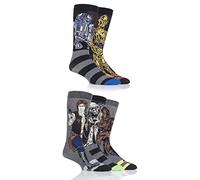 SockShop Mens 5 Paire Disney Star Wars Heros Yoda, Chewbacca, C3P0, R2-D2 et Han Solo Chaussettes 6-11 Mens Assorted