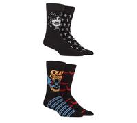 SockShop Ozzy Osbourne 'Blizzard of Ozz' Chaussettes - Exclusif à, 4 Paire, Chaussettes en coton dans un coffret cadeau pour les mélomanes, Tailles 39-45 & 46-48 Noir 46-48