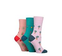 SockShop RHS Royal Horticultural Society Femme Chaussettes - RHS x Gentle Grip À motifs, Coton Chaussettes, Cadeau pour les jardiniers, Taille 37-42 3 Paires Légumes 37-42