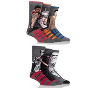 SockShop Star Wars Nouveau Héros et Méchants Chaussettes en coton - 6 paires - Homme - Assorti 45-47