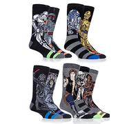 SockShop Star Wars Original Héros et Méchants Chaussettes en coton - 6 paires - Homme - Assorti 46-48