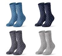 SockTailor Chaussettes courtes pour homme en coton mousseline, élégantes respirantes, alternatives au fil d'Écosse, 4 paires de couleur unie et fantaisies, chaussettes d'été pour homme 41-46