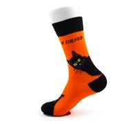 Socky Wocky Hi Stalker Socks Mysterious Black Cat Edition, Chaussettes Chats Noirs Curieux, Motif Chats Espions, 80% Coton, Taille Small, Mixte, Technologie Talon Y-Stitch