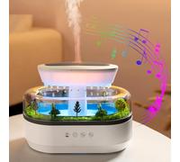 Sockywin Humidificateur et diffuseur d'arômes en forme de goutte de pluie 250 ml - Humidificateur ultrasonique en forme de nuage avec bruits de pluie apaisants, idéal pour la chambre à coucher, le