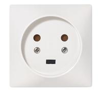 Socle 2P+T à vis avec éclips de protection dimensions 80x80mm