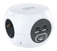 Socle 3 Prises Avec 4 Usb'S 2 Usb A +2 Usb-C Avec Switch