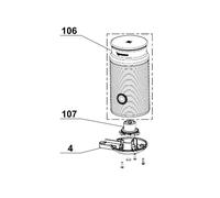 Socle aeroccino (Repère 4) Cafetière, Machine à Café 506324, FL3040822 DELONGHI, MAGIMIX