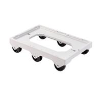 Socle avec 6 roues fixes pour bacs 600 x 400 ou 400 x 300 mm - Axe Acier - Roues Standard