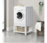 Socle avec Étagère pour Machine à Laver 63 x 54 x 31 cm Blanc [en.casa]