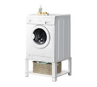 Socle avec Étagère pour Machine à Laver 63 x 54 x 31 cm Blanc [en.casa]