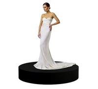 Socle Cylindrique Pour Présentoir De Robes De Mariée, Présentoirs Ronds Pour Mannequins, Plateformes De Présentation Pour Bijoux Et Accessoires De Décoration Événementielle(Zwart,30x20cm/11.8x7.8in)