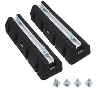 Socle D'Amortissement Pour Climatisation et Pompe à Chaleur, Pieds Anti-Vibrations en Caoutchouc avec Niveau à Bulle, Kit de Socle D'amortissement, Résistant Aux UV, Charge Maximale 400kg, Pour Climat