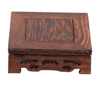 Socle de Bonsaï de Décoration de Vase en Bois Massif de Petite Base de Théière Carrée en Bois Délicat présentoir carré, Support de Boule de Cristal, Présentoirs en Bois de(L) 10cm (L)10cm (H) 3,7cm