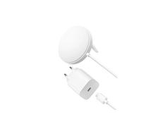 Socle de charge sans fil magnétique BoostCharge Pro 15 W Blanc pour Smartphone et AirPods