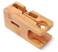 Socle de Chargement pour Watch et iPhone 2 en 1 en Bambou Avizar Jaune G