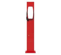 Socle de Chargeur EV Extérieur, Poteau de Support pour Station de Recharge EV, Conception Verrouillable, Installation Flexible, Compatible avec 90% des Chargeurs(Red)