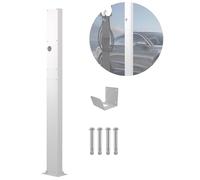 Socle de Connexion pour Chargeur de véhicule électrique en Acier Inoxydable - Borne de Recharge au Sol pour Garage, Station de Recharge pour véhicules électriques, Durable et résistante aux