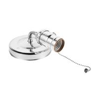 Socle de Douille E26/e27 à Chaîne, Base de Lampe Rétro Orientable | Cuivre Argenté, Angle D’ampoule Réglable, Usage Plafond ou Étude, Opération Simple