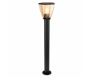 Socle de lampe en acier inoxydable noir, lampadaire d'extérieur, éclairage de jardin, lanterne de véranda transparente, V-Tac 8629