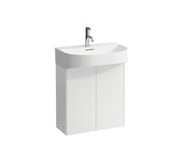 Socle de lavabo Sonar, 2 portes, convient au lavabo 810342, H4054830341701, Couleur: Neige (blanc mat)