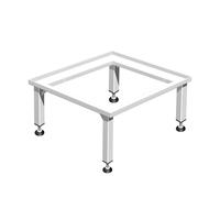 Socle de machine à laver 20cm, châssis en acier entièrement soudé donc extrêmement stable, pieds soudés sur tout le pourtour du châssis en acier, pieds réglables de 20mm.