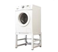 Socle de machine à laver 40cm renforcé Support Base de Lave-Linge Stable châssis en le fer soudé Socle Sèche-Linge Pieds Antidérapants Support De Base D'Appareil Capacité 200kg, Blanc