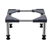 Socle de machine à laver avec 4 pieds à ventouse en acier inoxydable, hauteur réglable de 29 à 31 cm, pour réfrigérateur, sèche-linge, machine à laver, largeur réglable de 42 à 65 cm