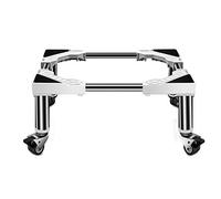 Socle de machine à laver avec 4 pieds réglables en hauteur et 4 roues en caoutchouc - Support pour réfrigérateur, machine à laver, sèche-linge, réfrigérateur et congélateur