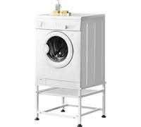 Socle de machine à laver 'Florimont' avec rallonge Acier blanc