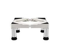 Socle de machine à laver pour réfrigérateur avec 4 pieds en acier inoxydable - Mini support - Capacité de charge : 280 kg - Socle réglable pour machine à laver et sèche-linge (F50-415)