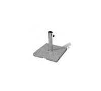 vidaXL Socle de parasol en granit 20 kg Carré 400 x 400 x 48 mm Gris