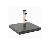 Vidaxl Socle De Parasol Granite 30 Kg Carré Noir Noir
