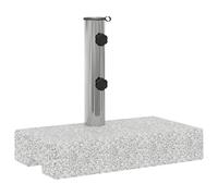 Socle de parasol - - Rectangulaire - Granit 25 kg - Noir - Acier inoxydable