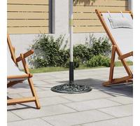 vidaXL Socle de parasol en fonte Vert 45x45x30 cm pour terrasse, balcon, extérieur
