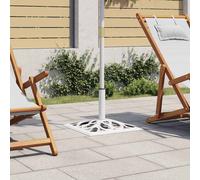 vidaXL Socle de parasol Blanc 12 kg 49 cm Fonte 47867 Blanc G