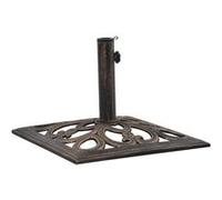 vidaXL Socle de parasol Bronze – Fonte 12 kg 49 cm