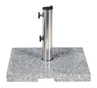 Pied De Parasol Carré En Granit 45 X 45 Cm Gris Ceggia Gris